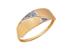 Золотое кольцо с фианитом