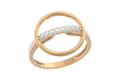 Золотое кольцо с фианитом