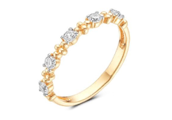 Золотое кольцо с фианитом