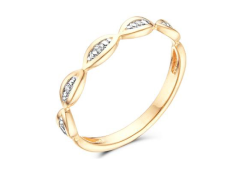 Золотое кольцо с фианитом