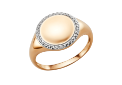 Золотое кольцо с фианитом