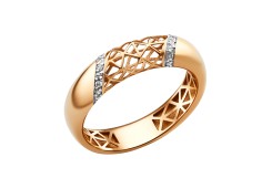 Золотое кольцо с фианитом