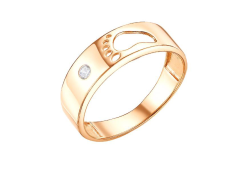 Золотое кольцо с фианитом