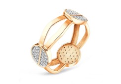 Золотое кольцо с фианитом