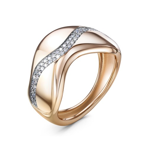 Золотое кольцо с фианитом