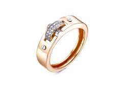 Золотое кольцо с фианитом