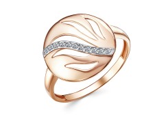 Золотое кольцо с фианитом