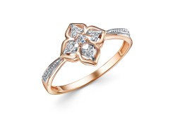 Золотое кольцо с фианитом