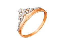 Золотое кольцо с фианитом