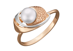 Золотое кольцо с жемчугом