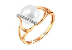 Золотое кольцо с жемчугом