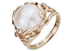 Золотое кольцо с жемчугом