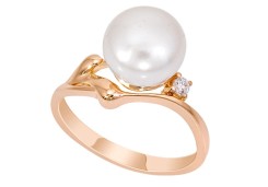 Золотое кольцо с жемчугом