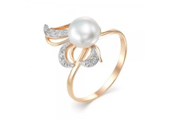 Золотое кольцо с жемчугом