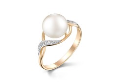 Золотое кольцо с жемчугом