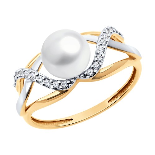 Золотое кольцо с жемчугом