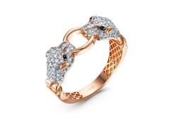 Золотое кольцо с фианитом