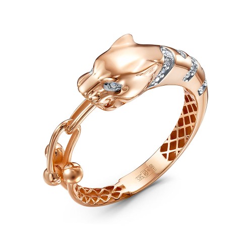 Золотое кольцо с фианитом