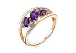 Золотое кольцо с танзанитом