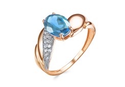 Золотое кольцо с топазом