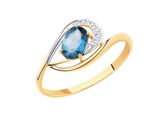 Золотое кольцо с топазом