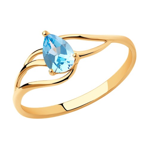 Золотое кольцо с топазом