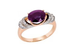 Золотое кольцо с аметистом