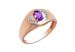 Золотое кольцо с аметистом