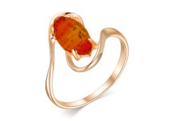 Золотое кольцо с янтарем