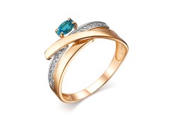 Золотое кольцо с лондон топазом