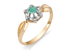 Золотое кольцо с изумрудом
