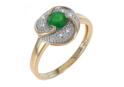 Золотое кольцо с изумрудом