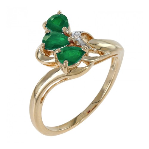 Золотое кольцо с изумрудом