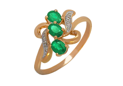 Золотое кольцо с изумрудом