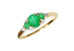 Золотое кольцо с изумрудом