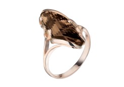 Золотое кольцо с раух-топазом
