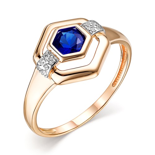 Золотое кольцо с корундом