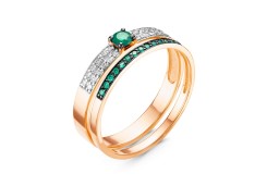 Золотое кольцо с агатом зеленым