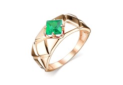 Золотое кольцо с хризопразом