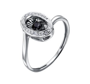 Кольцо из белого золота с сапфиром