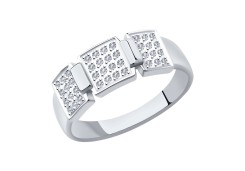 Кольцо из белого золота с бриллиантом
