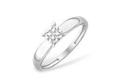 Кольцо из белого золота с бриллиантом