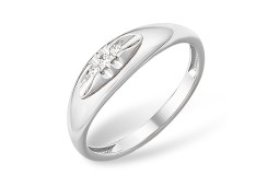 Кольцо из белого золота с бриллиантом