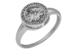 Кольцо из белого золота с бриллиантом