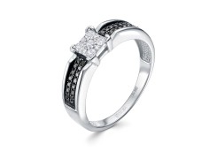 Кольцо из белого золота с бриллиантом