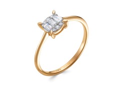 Кольцо из белого золота с бриллиантом