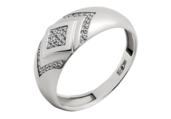 Кольцо из белого золота с бриллиантом