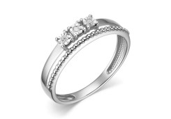 Кольцо из белого золота с бриллиантом