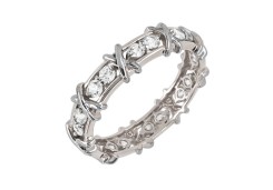 Кольцо из белого золота с фианитом