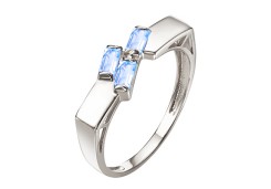 Кольцо из белого золота с топазом